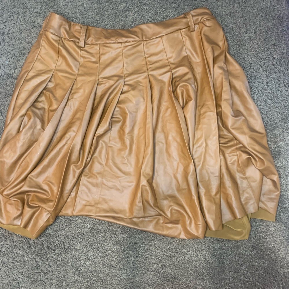 HAUTE Monde Faux Leather Skirt
